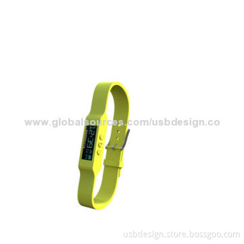 Bluetooth 4.0 Smart Health Wristband, Made of Silicone Material, 0.91-inch Screen Size